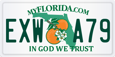 FL license plate EXWA79