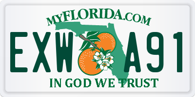 FL license plate EXWA91