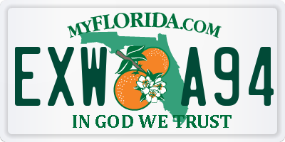 FL license plate EXWA94