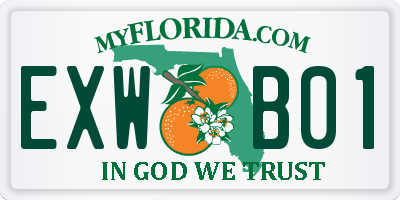FL license plate EXWB01