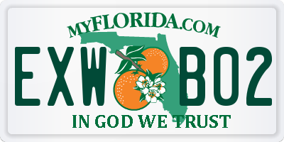 FL license plate EXWB02