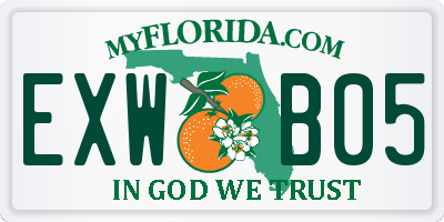 FL license plate EXWB05