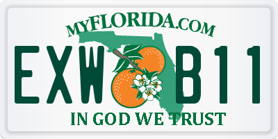 FL license plate EXWB11