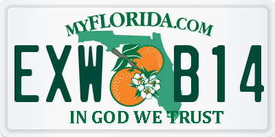 FL license plate EXWB14