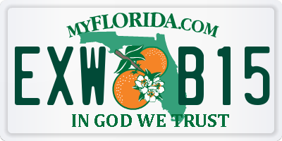 FL license plate EXWB15