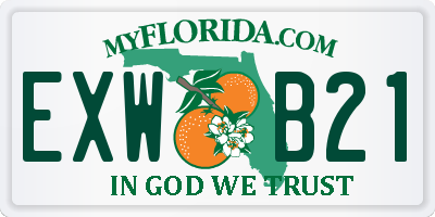 FL license plate EXWB21