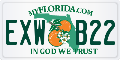 FL license plate EXWB22