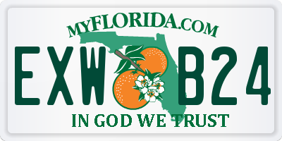 FL license plate EXWB24