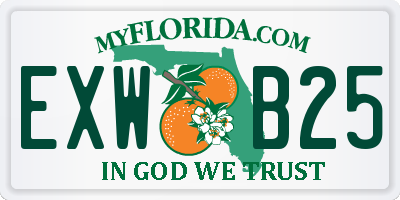 FL license plate EXWB25