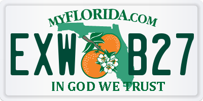 FL license plate EXWB27