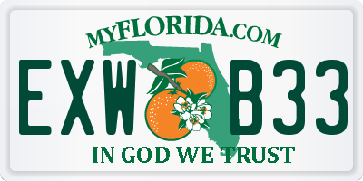 FL license plate EXWB33