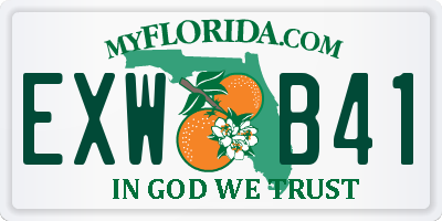 FL license plate EXWB41