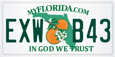 FL license plate EXWB43