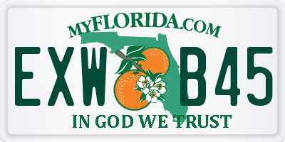 FL license plate EXWB45