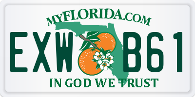 FL license plate EXWB61