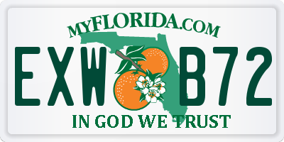 FL license plate EXWB72