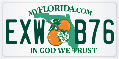 FL license plate EXWB76