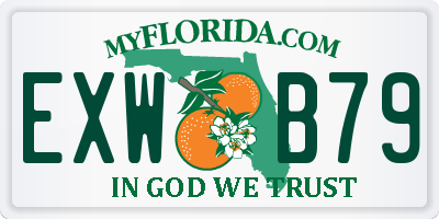 FL license plate EXWB79