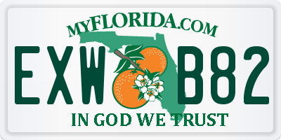 FL license plate EXWB82