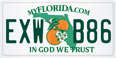 FL license plate EXWB86