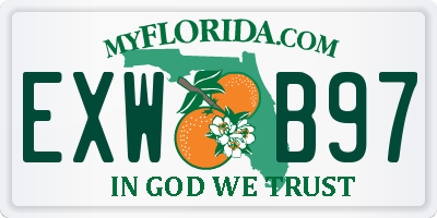 FL license plate EXWB97