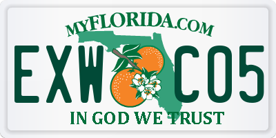 FL license plate EXWC05