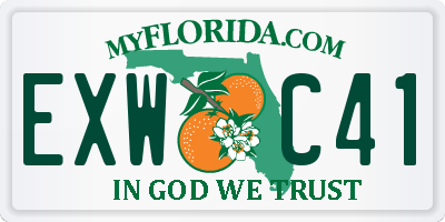 FL license plate EXWC41