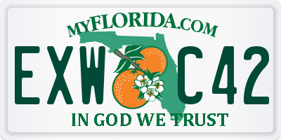 FL license plate EXWC42