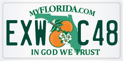 FL license plate EXWC48