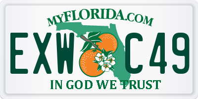 FL license plate EXWC49