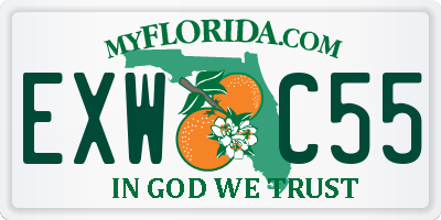 FL license plate EXWC55