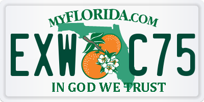 FL license plate EXWC75