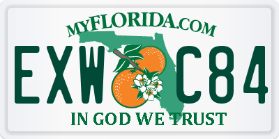 FL license plate EXWC84