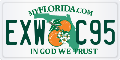 FL license plate EXWC95