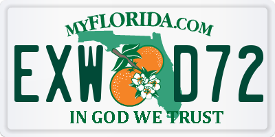 FL license plate EXWD72