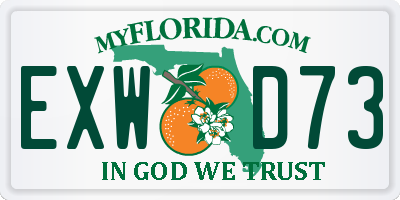 FL license plate EXWD73