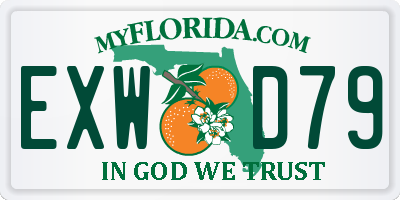 FL license plate EXWD79