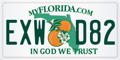FL license plate EXWD82