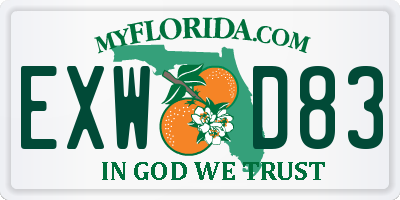 FL license plate EXWD83