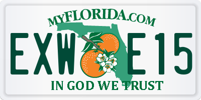 FL license plate EXWE15