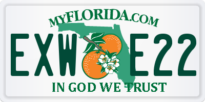 FL license plate EXWE22