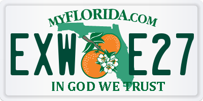 FL license plate EXWE27