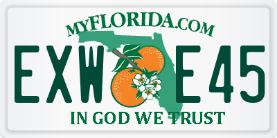 FL license plate EXWE45