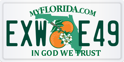 FL license plate EXWE49