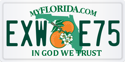 FL license plate EXWE75