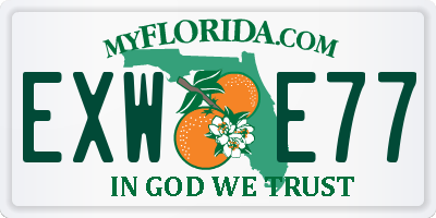 FL license plate EXWE77