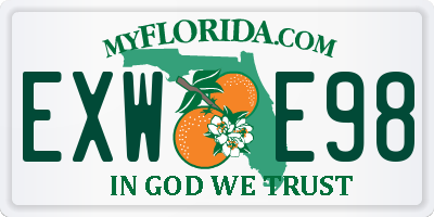 FL license plate EXWE98
