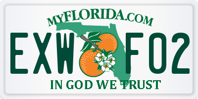 FL license plate EXWF02