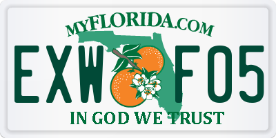 FL license plate EXWF05