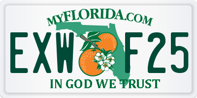FL license plate EXWF25
